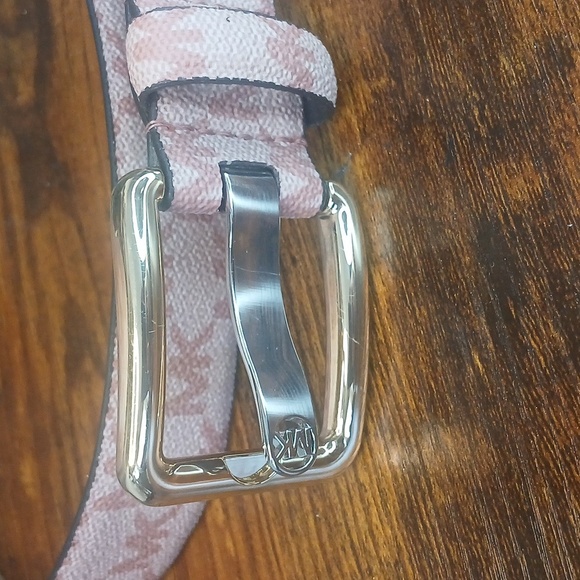 New! Tags! Michael Kors Pink Blush Monogram Belt with Gold Buckle Small - Picture 3 of 7